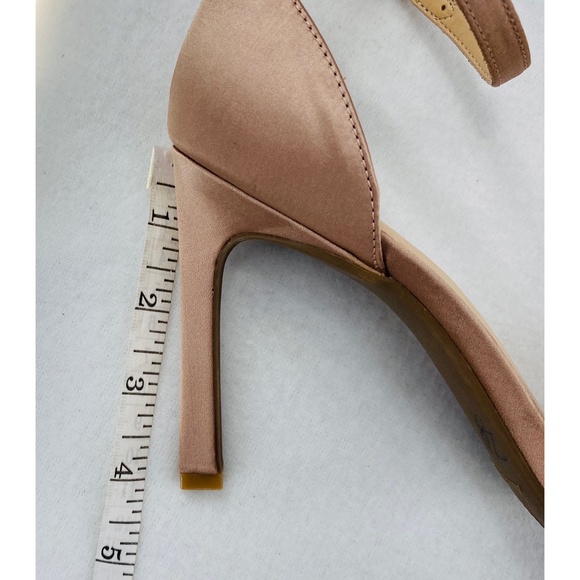 Max Studio Rarima2 Crystal Studded Bow Open Toe Blush Ankle Strap Heel - Picture 8 of 9